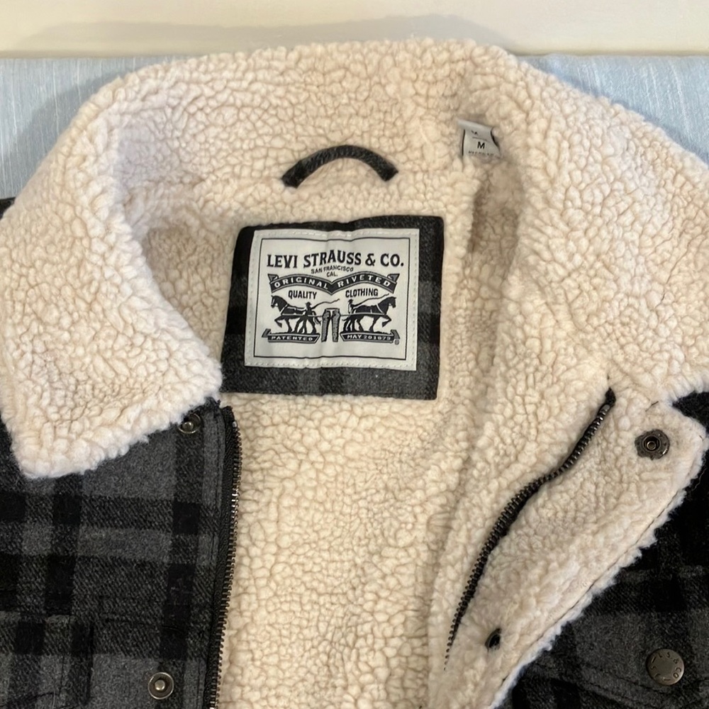 Levi Strauss & Co. Plaid Sherpa Jacket